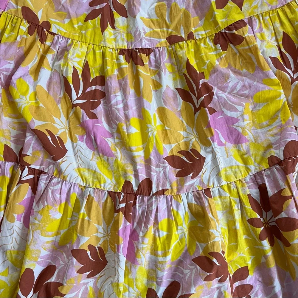 Xirena Angeline Tiered Cotton Skirt in Pink Lemonade